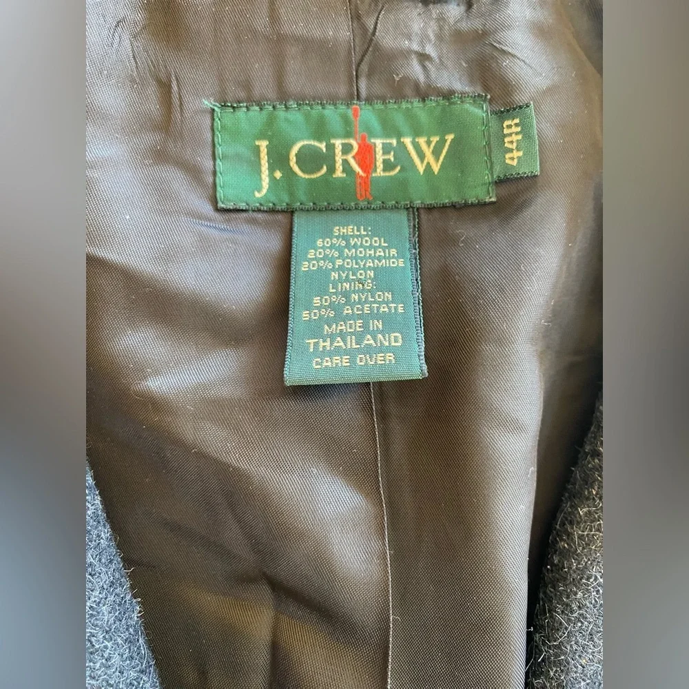 Vintage J. Crew Wool Mohair Three Button Blazer Jacket Men’s 44 Prep Unisex Warm